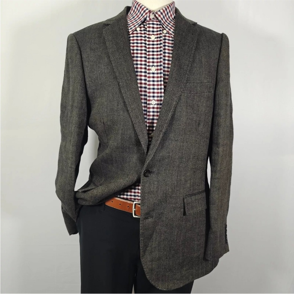 J Crew Ludlow Blazer Linen Wool Herringbone - 42L